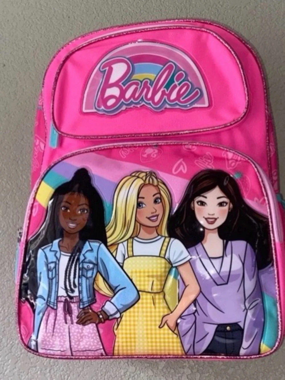 Barbie Reinforced Large School Backpack 16”H x 12”W High Quality